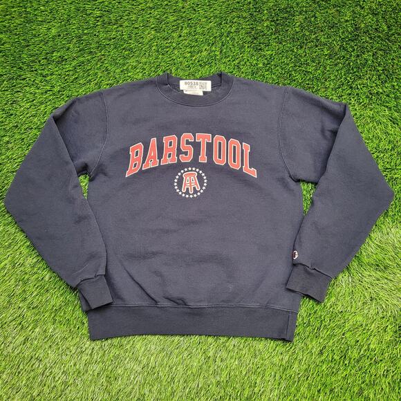 Barstool-Sports Champion Sweatshirt XS/S 19x23 Navy Blue - Picture 1 of 10